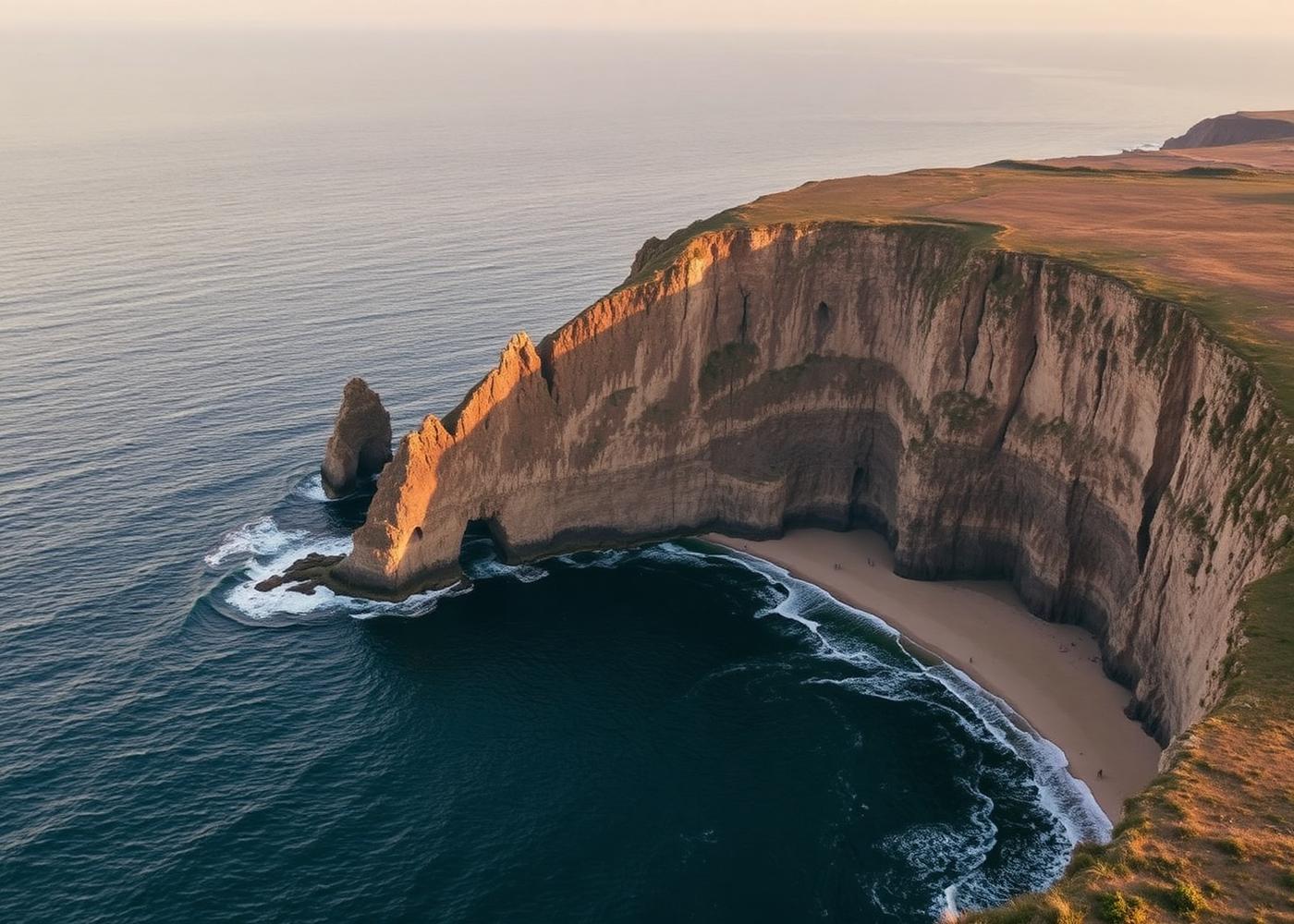 Aerial view of Cambelas coastline